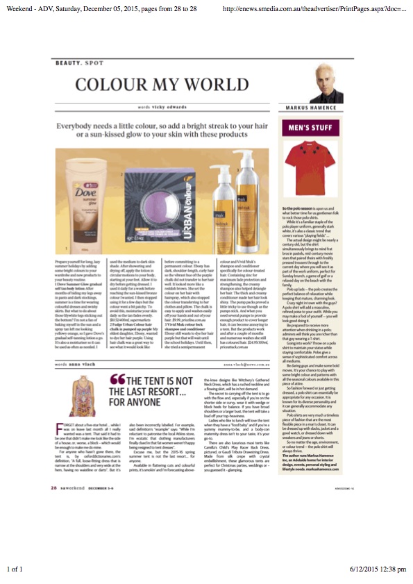 Adelaide Advertiser Muk Haircare
